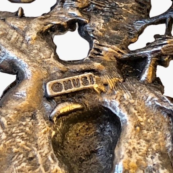 Vintage MUSI Rhinestone Shoe Clip Cabochon Aurora Borealis Runway Rare Large - Picture 8 of 13